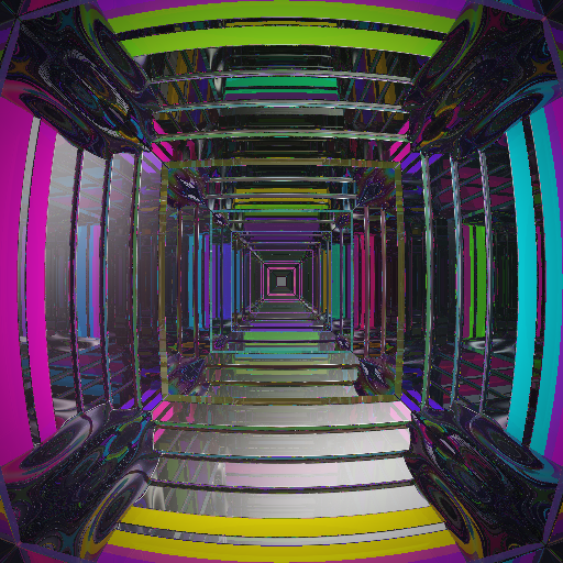 Glass square-tube tunnel