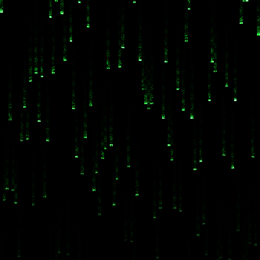 Procedural Matrix Digital Rain (falling)