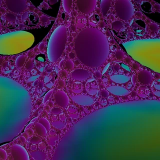 Iridescent Apollonian Foam