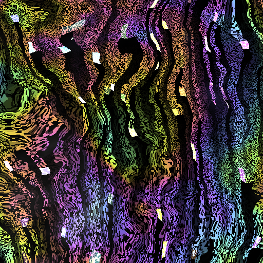 Spectral liquid matrix rain with orbiting catalysts and flowing glyphs